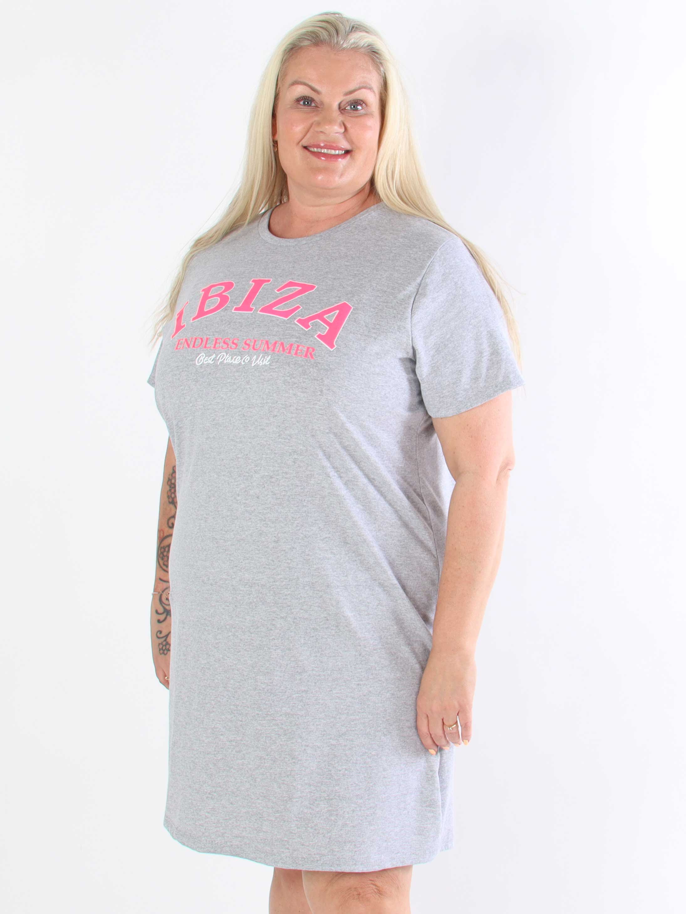 Matilda - T-shirt kjole i bomuld med Ibiza stående